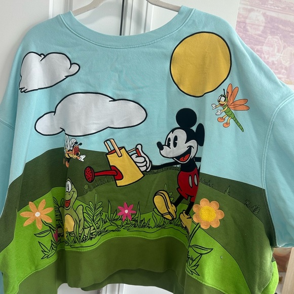 Disney Tops - Disney Mickey Mouse Garden Sweatshirt